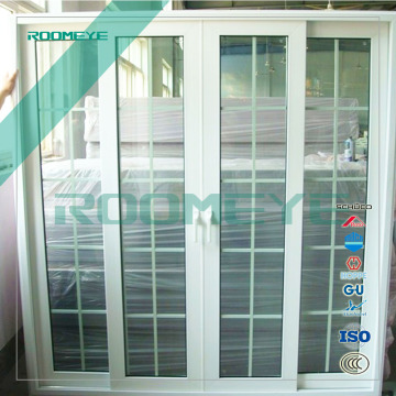 Thermal break double glass aluminum sliding door