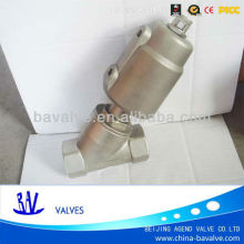 SS304 thread connect pneumatic angle seat valve