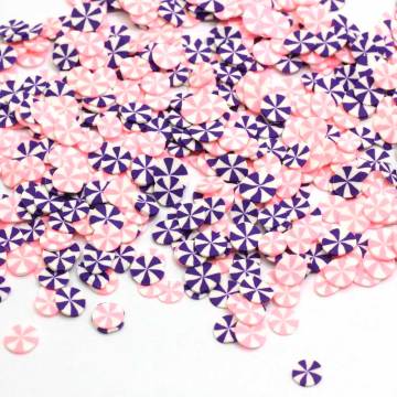 500g Pfefferminz Polymer Clay Streusel Süßigkeiten Miniatur Rundkreis Rosa und Lila Süßigkeiten Süßigkeiten Kawaii Nail Art Nageldekoration