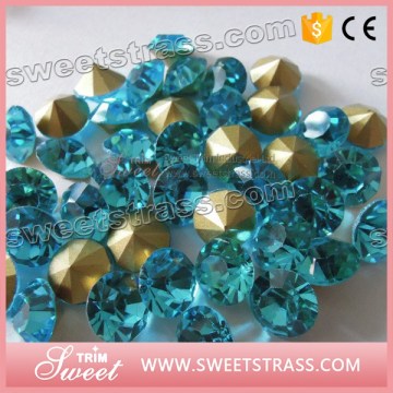 2015 blue zircon glass rhinetone chaton