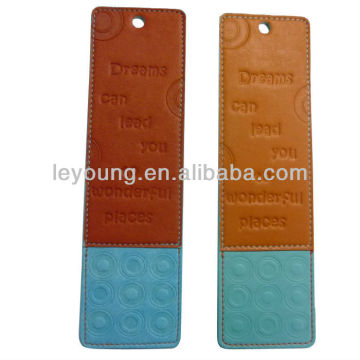Tan leather handmade bookmarks designs
