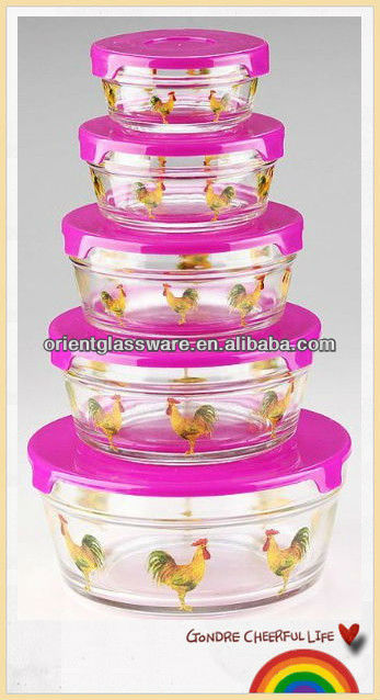 Glass Bowl Set for Food Storage