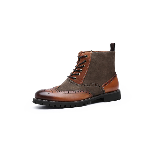 Genuine Leather Canvas upper Men's Boots