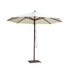 Goodluck Garden Patio Umbrella: Outdoor Center Pole Wood Umbrella