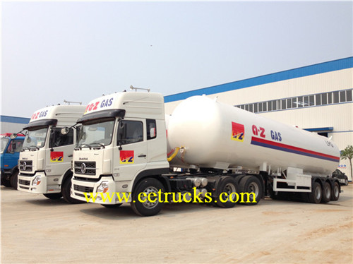 58.5cbm tri-axle LPG mizinga ya trela ya trela