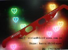 Heart fireworks glasses