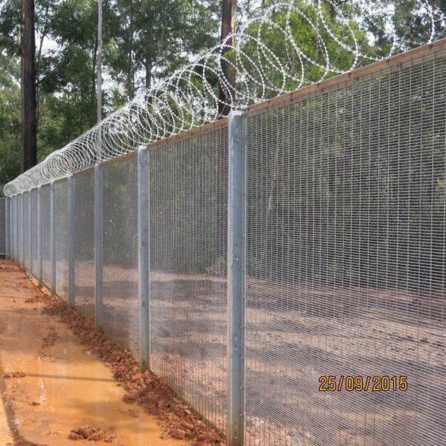 Powder Coated Prison Mesh Anti Climb Grille Fence High Security Fence.