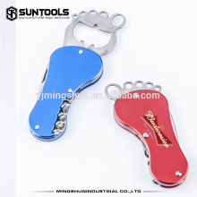 Creative design toe shape multi function can opener ,bottle opener,wine corkscrew