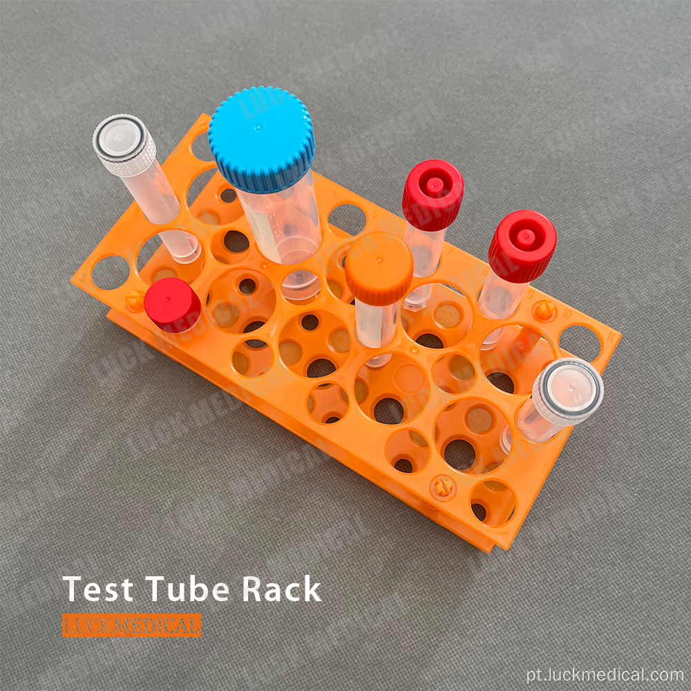 Suporte de tubo descartável de teste de laboratório