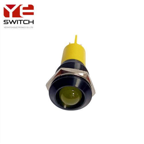 Yeswitch 16mm वाटरप्रूफ येलो सिग्नल इंडिकेटर इंडस्ट्रियल