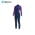 Ladies Seaskin 3/2 Kembali Zip Neoprene Wetsuit Penuh