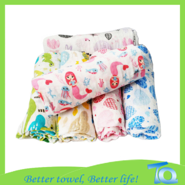 Digital Baby Cotton Printed Fabric Swaddle Blanket