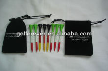 golf tee set packed by drawstring bag