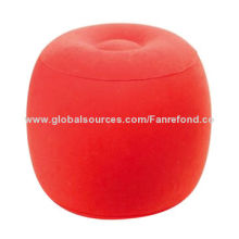 Inflatable velvet stool