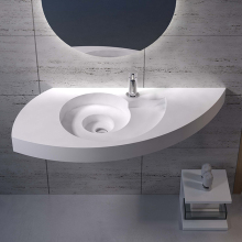 Wall-Hung Solid Surface Art Basin Bathroom Sinks