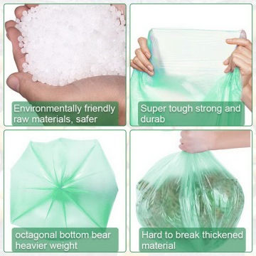 Bolsas de basura de cocina altas transparentes flexibles duraderas