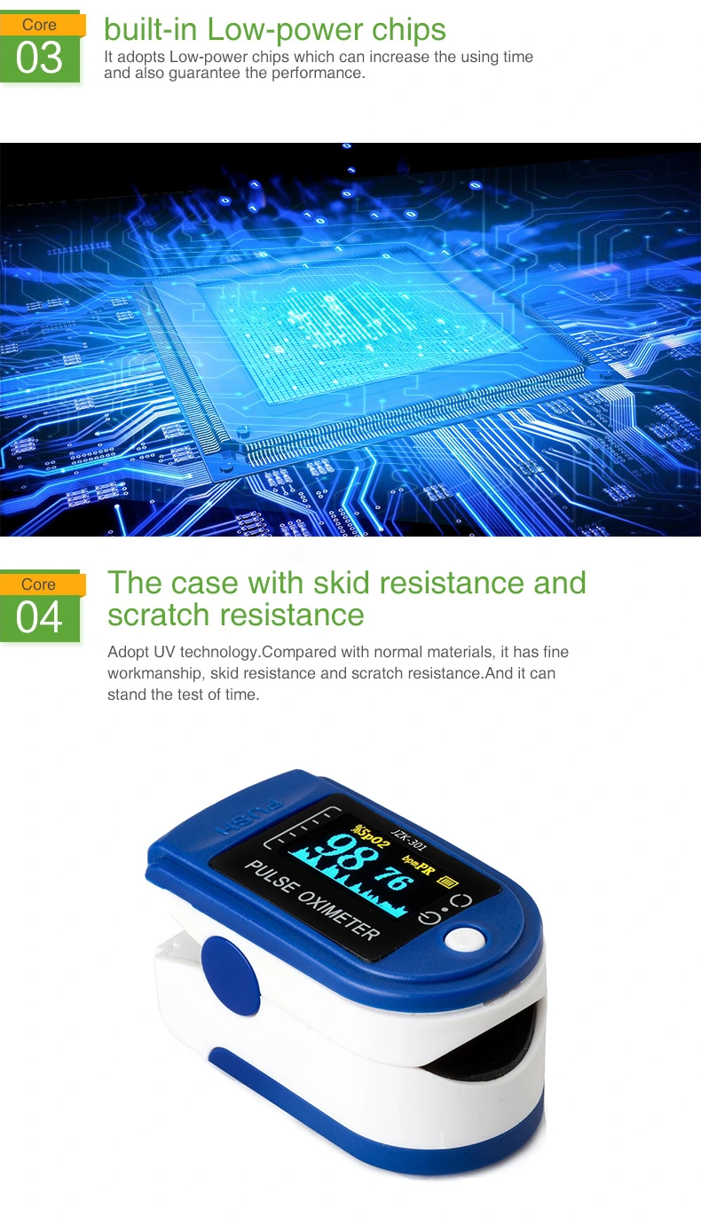 OLED Digital Display Oximetro Rechargeable Fingertip Pulse Oximeter