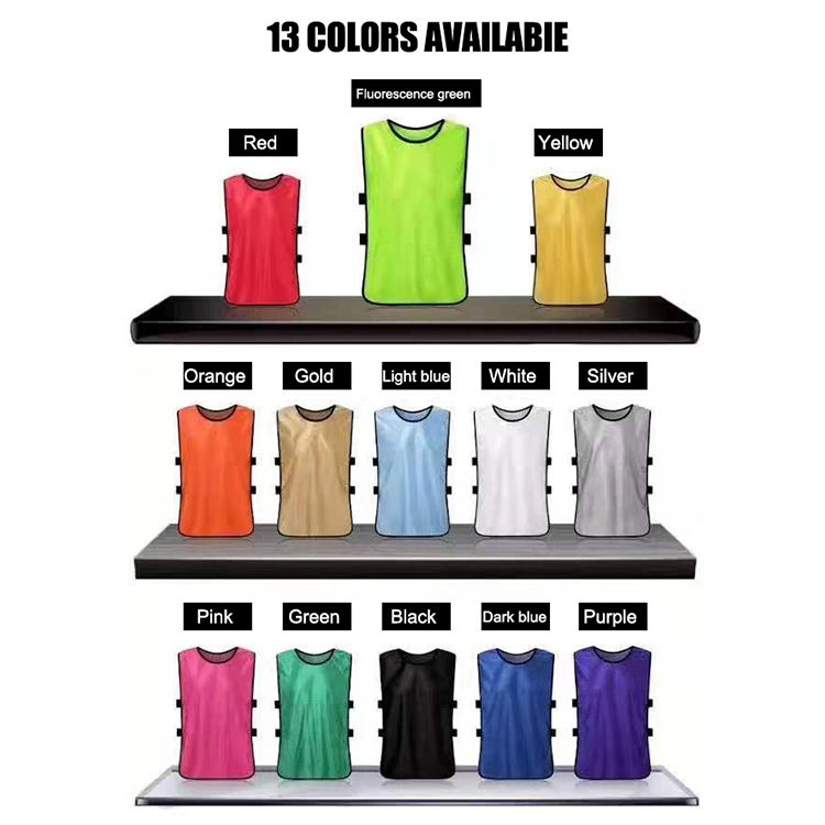 Customize Logo Printing Cheap High Quality Mesh Soccer Football Training Vest Bibs Wholesale