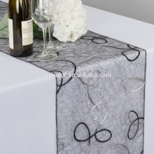 embroidered web organza table runner