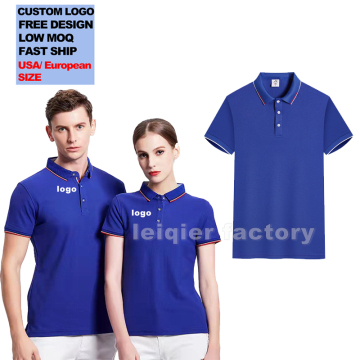 Custom Logo Embroidery Mens Stretch Golf Polo Shirts