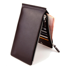 Rfid Zip Pocket Leather Credit Card Holder Case