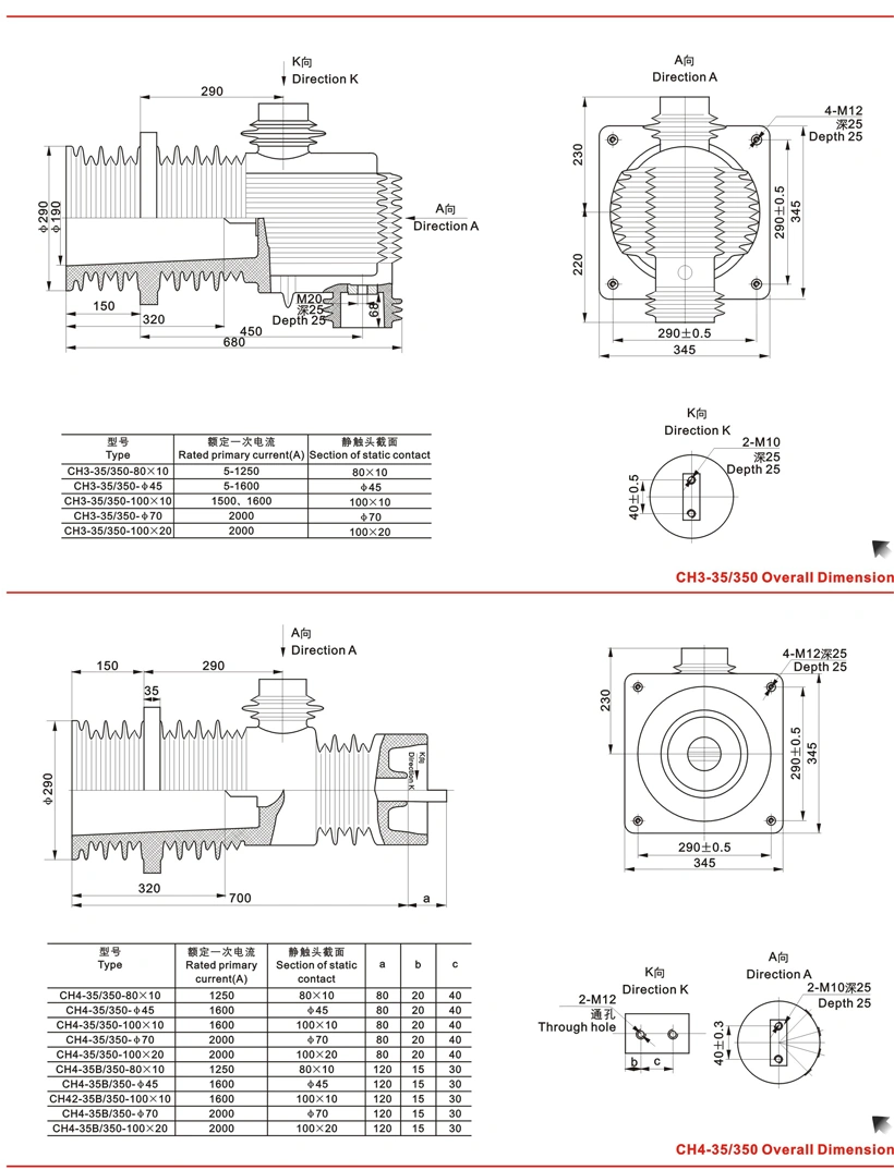 (LDJ-40.5/300) Indoor Full-Inclosed Support with Contact Vox Necessary Insulation Current Transformer