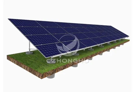Czhonghu Mounting Structure Photovoltaic Stent China Wholesaler Polishing W Type Ground Screw Solar Panel Mounting Bracket
