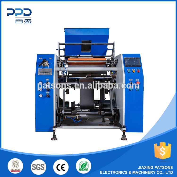 Latest Technology Automatic Electric 4KW Plastic PVC PE Cling Film Foil Rewinding Machine