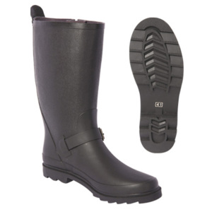 Frauen Pure Rubber Regen Stiefel mit Verschluss