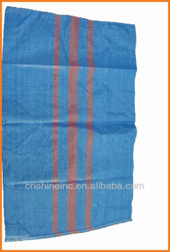 blue color with stripes PP woven bag