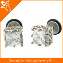 new arrival fake plug ear stud earrings rhinestone fake plug piercing with zircon