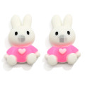 100 pièces Kawaii dessin animé lapin carottes dos plat résine Cabochon ajustement téléphone décor Scrapbooking artisanat bricolage enfants cheveux arc accessoires