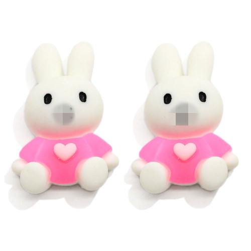 100 pièces Kawaii dessin animé lapin carottes dos plat résine Cabochon ajustement téléphone décor Scrapbooking artisanat bricolage enfants cheveux arc accessoires