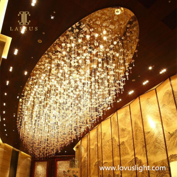 Large decorative ceiling custom hotel chandeliers Hall reception custom chandeliers Personalized chandeliers