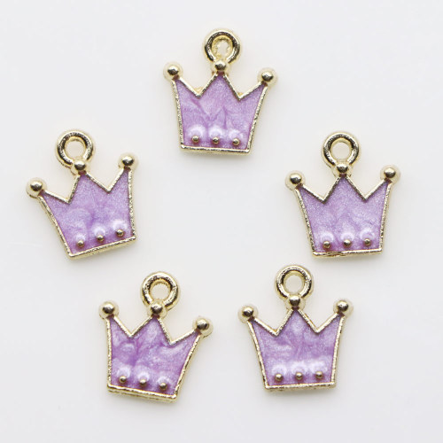 Manufacture 100pcs Cute Princess Crown Colorful Beautiful Pendant Beads Cheap for Girls Kids Earring Bracelet Accessories