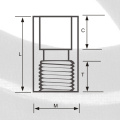 محول ASTM SCH80 UPVC أنثى لون رمادي غامق