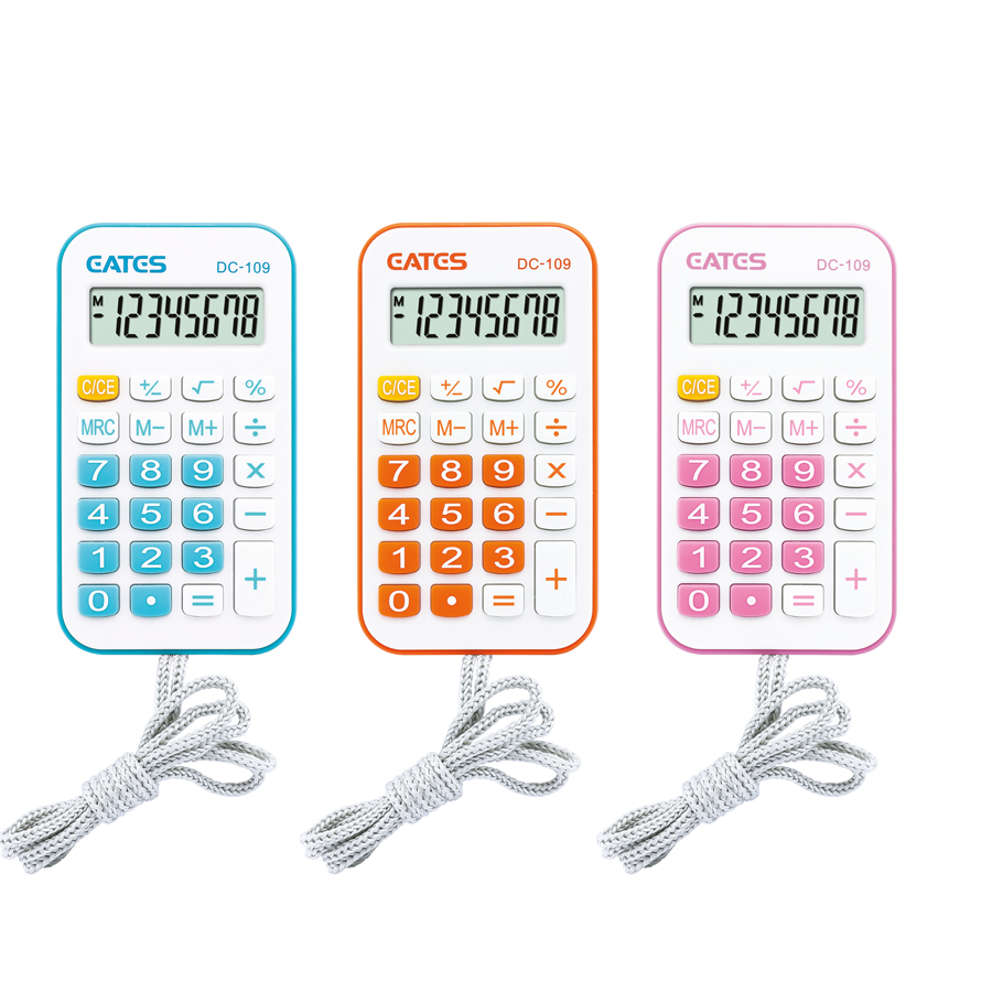 Best Handheld Calculator 8 Digits Button Cell Battery Power Mini Size Rubber Keys Calculator Promotion Gifts