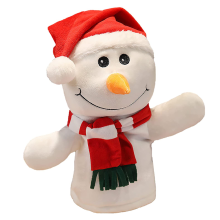 Marioneta de la mano del juguete de la felpa del muñeco de nieve de la Navidad