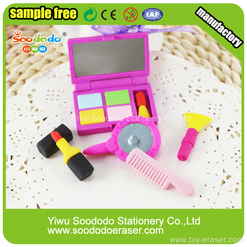 Fancy novelty Make-up box eraser set for girls