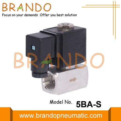 Válvula solenoide de acero inoxidable normalmente abierta 1/4 &#39;&#39; 24V