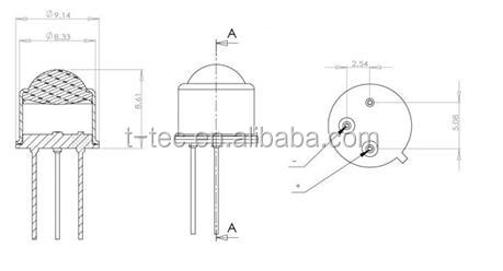 Chinese special wavelength LED manufacturer  integrated ball lens TO39 metal can hermetically  280nm uvc LED