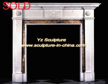 Stone Fireplace Mantel Indoor Sculpture