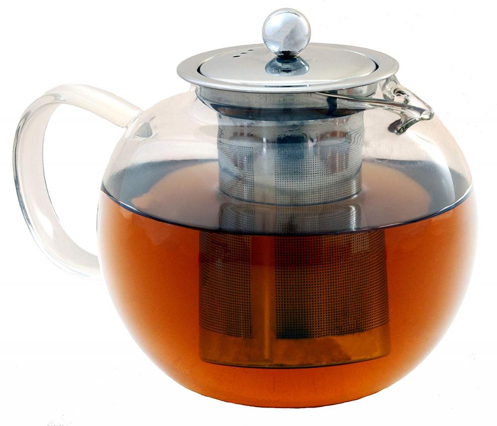 Glass Teapot with Removable Stainless Steel Infuser