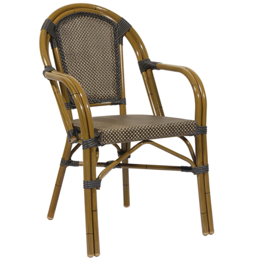White Fabric Seating Silver Powder Coated Aluminum Frame Light Weight Dining Chair