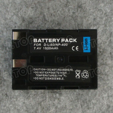 High capacity camera Camcorder battery D-Li50 / NP-400 for Pentax , camera Battery Manufacturer