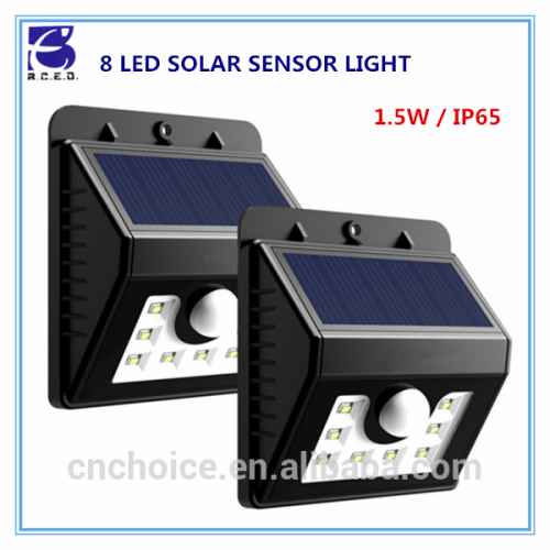 Professional exporter Outdoor lighting 8-led solar panel light