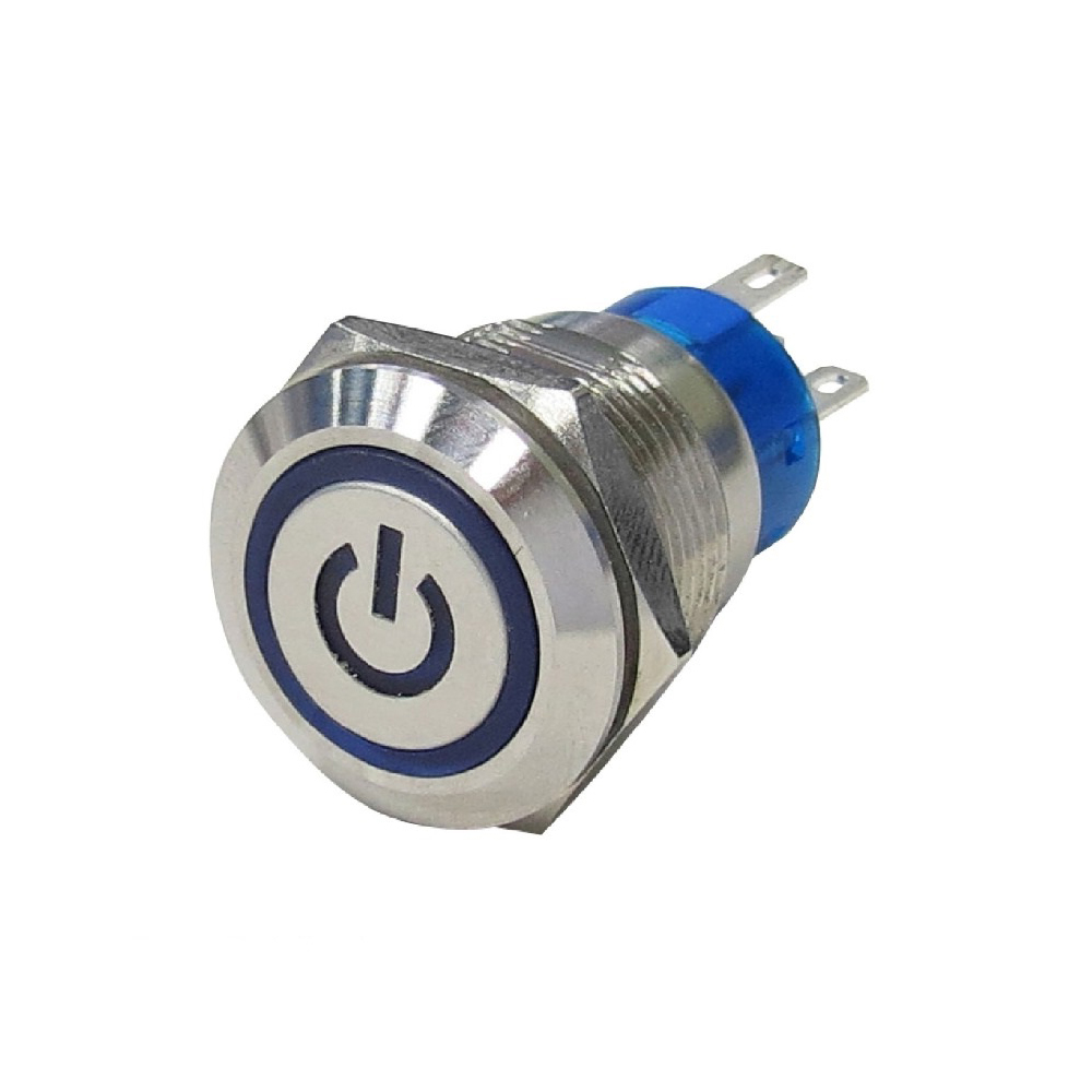 UL &amp; ENEC 19 մմ մետաղական կոճակի անջատիչ