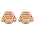 Kawaii 30mm flatback robe rayée résine Cabochons Mini caméra téléphone forme résine artisanat pour Barrettes de cheveux accessoires