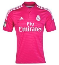 2014 Spain Club Real Madrid Away Pink Soccer Jersey , Soccer uniform Custom Made