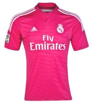 2014 Spain Club Real Madrid Away Pink Soccer Jersey , Soccer uniform Custom Made